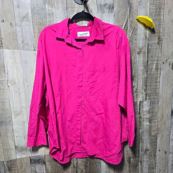 Diane Von Furstenberg Vintage Pink Button Down Blouse - Picture 1 of 3